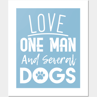 Dog Lover Woman Posters and Art